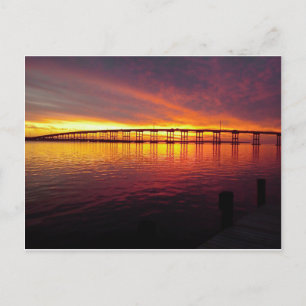 Morehead City Bridge bei Sunset Postkarte
