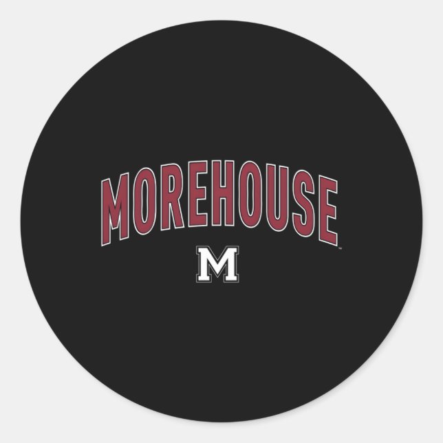 Morehouse Maroon Tigers Arch Runder Aufkleber (Vorderseite)
