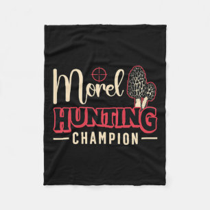 Morel Hunting Champion Lieben Mushrooming Mushroom Fleecedecke