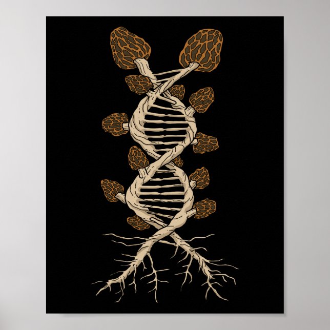 Morel Mushroom Hunter Gift Fungi Foraging Mushroom Poster (Vorne)