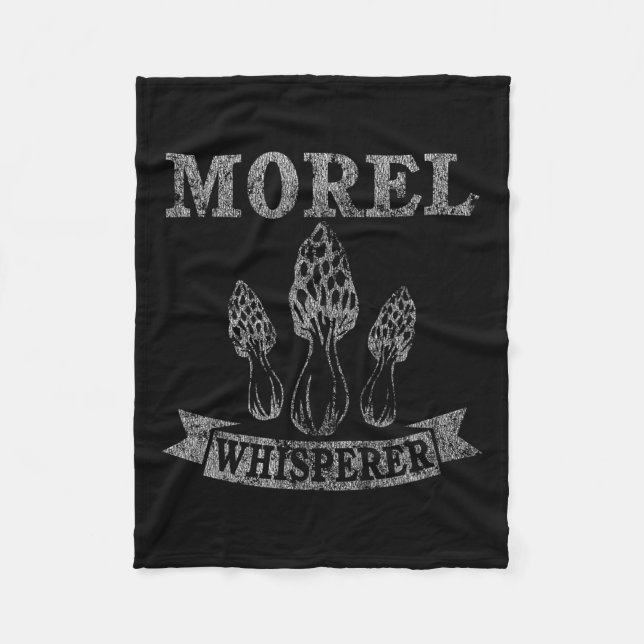 Morel Mushroom Whisperer Funny beunruhigt Fleecedecke (Vorderseite)