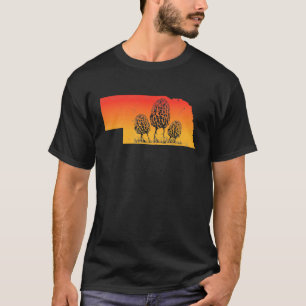 Morel Sunset Color Morel Nebraska Karte Morel Suns T-Shirt