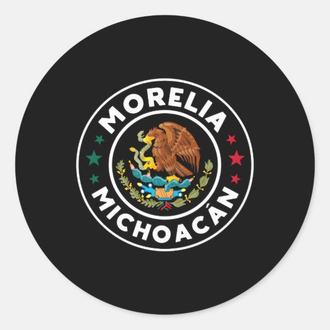 Morelia Michoacã N Con Ã DÜSSELA Mexicana Runder Aufkleber (Vorderseite)