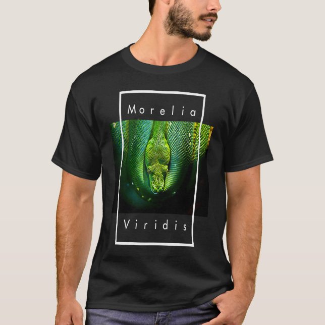 Morelia Viridis Green Tree Python Snake T-Shirt (Vorderseite)