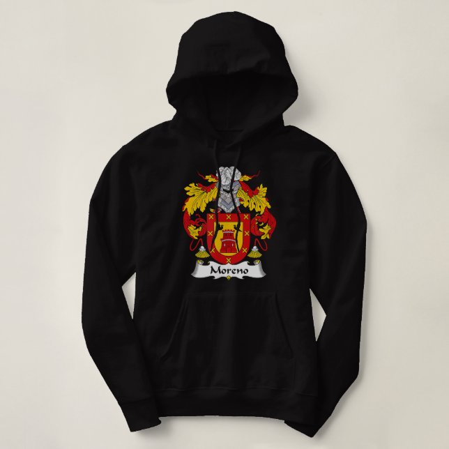 Moreno Coat of Arms Familienwappen Hoodie (Design vorne)