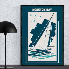 Moreton Bay in Queensland - Vintages Segeln Poster
