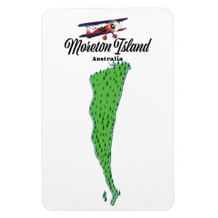 Moreton Island Australia Karte Magnet