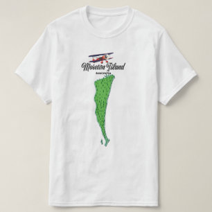 Moreton Island Australia Kartenposter T-Shirt