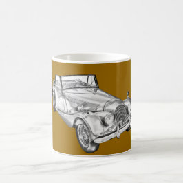 Morgan 1964 plus 4 Sport-Auto-Illustration Kaffeetasse