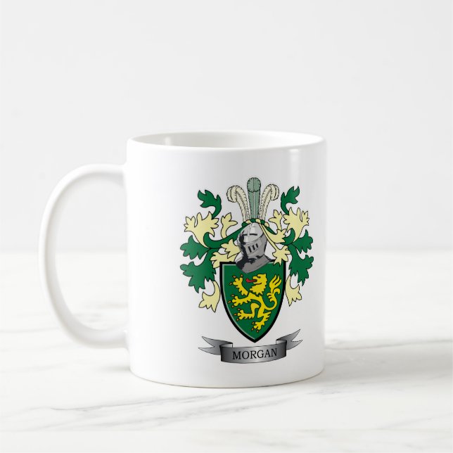 Morgan-Familienwappen-Wappen Kaffeetasse (Links)