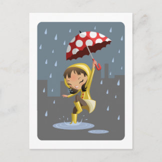Morgan im Regen Postkarte