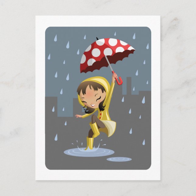 Morgan im Regen Postkarte (Vorderseite)