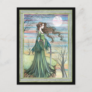 Morgan Le Fay Fantasy Art Postkarte