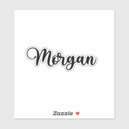 Morgan Name - Handgeschriebene Kalligrafie Aufkleber