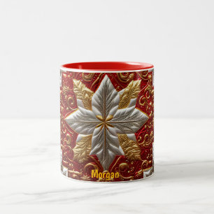 MORGAN ~ PATCHWORT ~ CHRISTMAS PATTERN ~ ZWEIFARBIGE TASSE