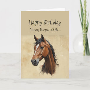 Morgan Pferdepersönlichkeit zum Geburtstag Karte