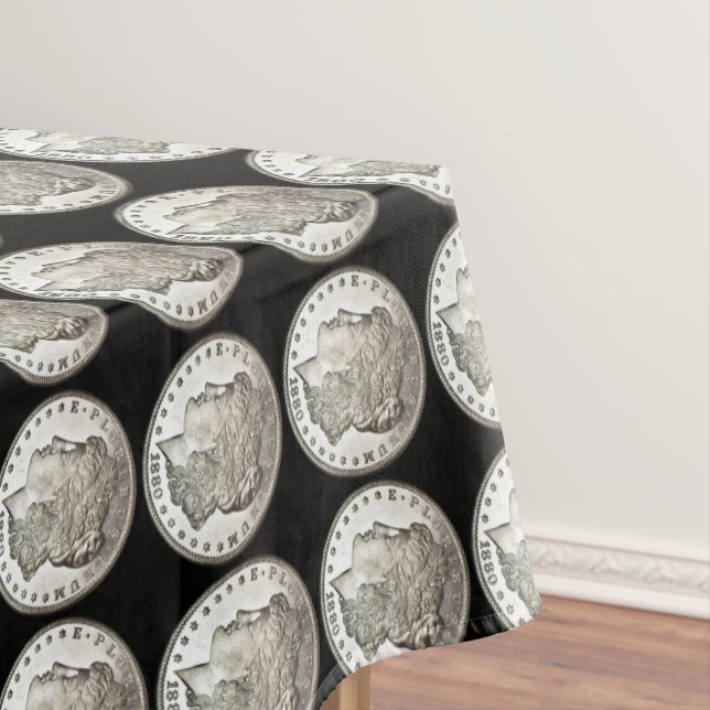 Morgan Silver Dollar Coin Tableclout anzeigen Tischdecke (Beispiel)