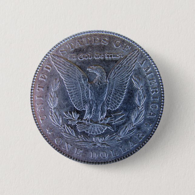 Morgan Silver Dollar Rückseite Button (Vorderseite)