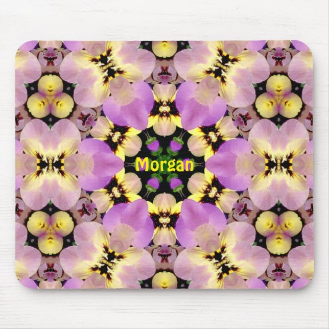 MORGAN ~ Sweet Stiefmütterchen Muster ~ Personalis Mousepad (Vorne)
