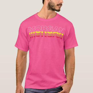 Morgan Vorname Lustig Vintage Sonnenuntergang Morg T-Shirt