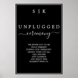 "Morgana Wedding Suite" - Unplugged Ceremony Sign Poster