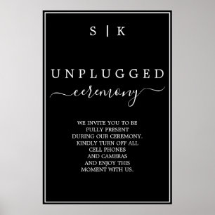 "Morgana Wedding Suite" - Unplugged Ceremony Sign Poster