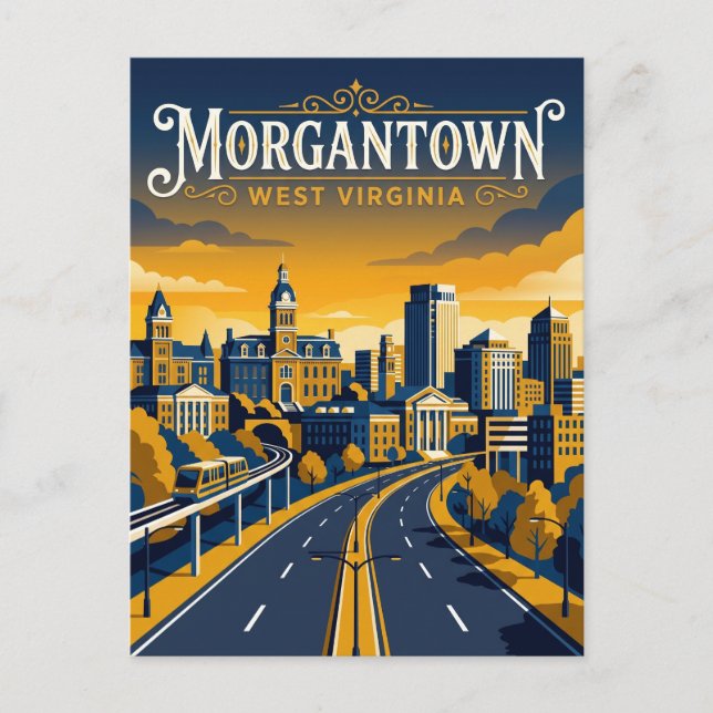 Morgantown USA Postkarte (Vorderseite)