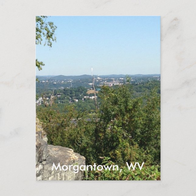 Morgantown WV Photo from Dorseys Knob Postcards Postkarte (Vorderseite)