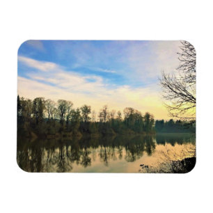 Morgen am Fluss Willamette, OR Magnet