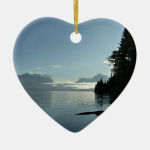 Morgen am Lake McDonald im Glacier-Nationalpark Keramik Ornament