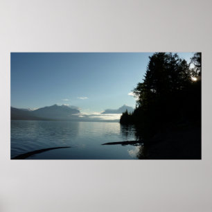 Morgen am McDonald-See im Glacier-Nationalpark Poster