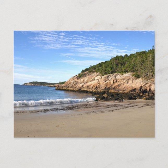 Morgen am Sandstrand Postkarte (Vorderseite)