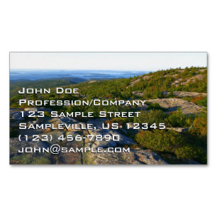 Morgen auf dem Cadillac Mountain in Acadia Magnetische Visitenkarte