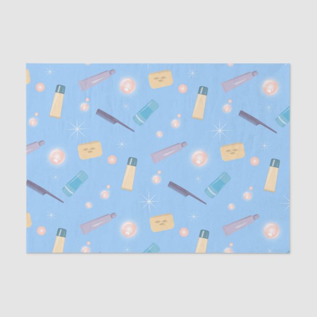 Morgen-Badezimmer-Ritual-Collage Seidenpapier (Vorderseite)