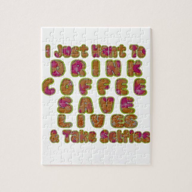 Morgen habe ich gerade gewollt, Kaffee Retten Lebe (Vertikal)