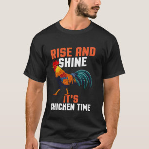 Morgen Hahn Lustiger Bauernhof T-Shirt