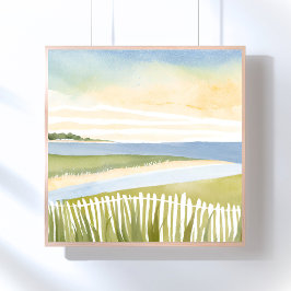 Morgen in Chatham | Cape Cod Aquarellmalerei Poster