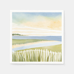 Morgen in Chatham   Cape Cod Aquarellmalerei Serviette