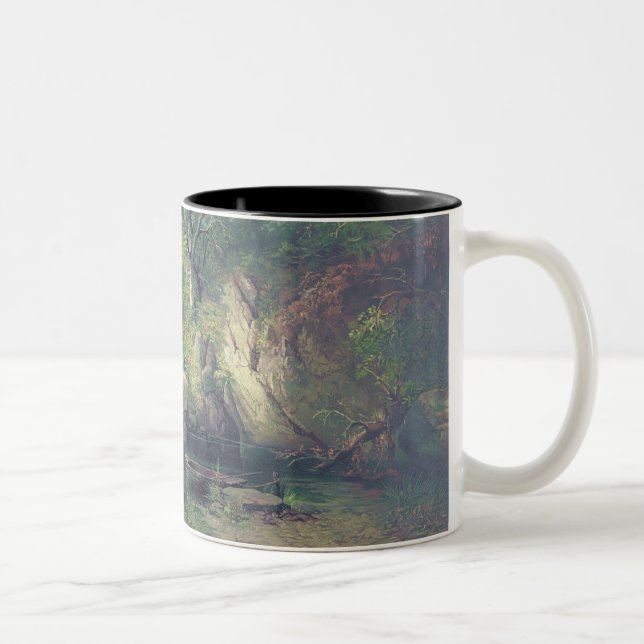 Morgen in den Adirondacks Zweifarbige Tasse (Rechts)