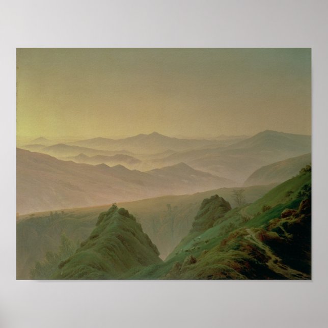 Morgen in den Bergen Poster (Vorne)