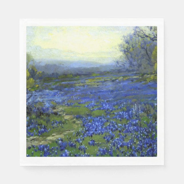 Morgen in den Bluebonnets Serviette (Vorderseite)