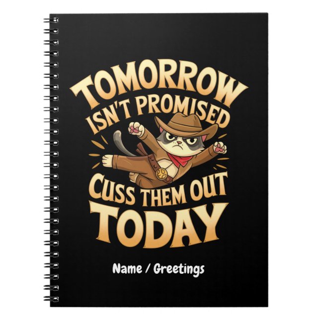 Morgen ist nicht versprochen, sie heute ausreden notizblock (Vorderseite)