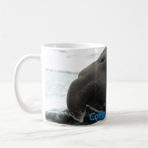 Morgen-Kaffee mit Teodor, das Elefant-Siegel Kaffeetasse