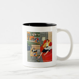 Morgen-Kaffeepause Zweifarbige Tasse