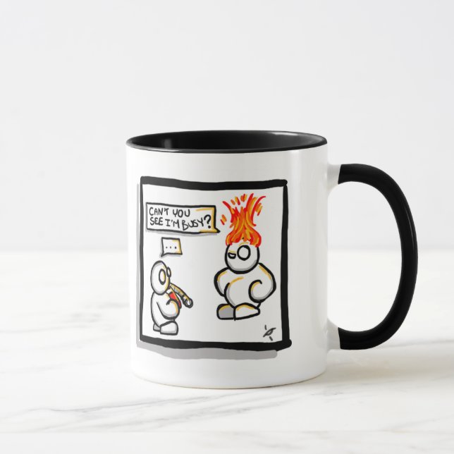 Morgen-Lachen - Feuer-Mann Tasse (Rechts)