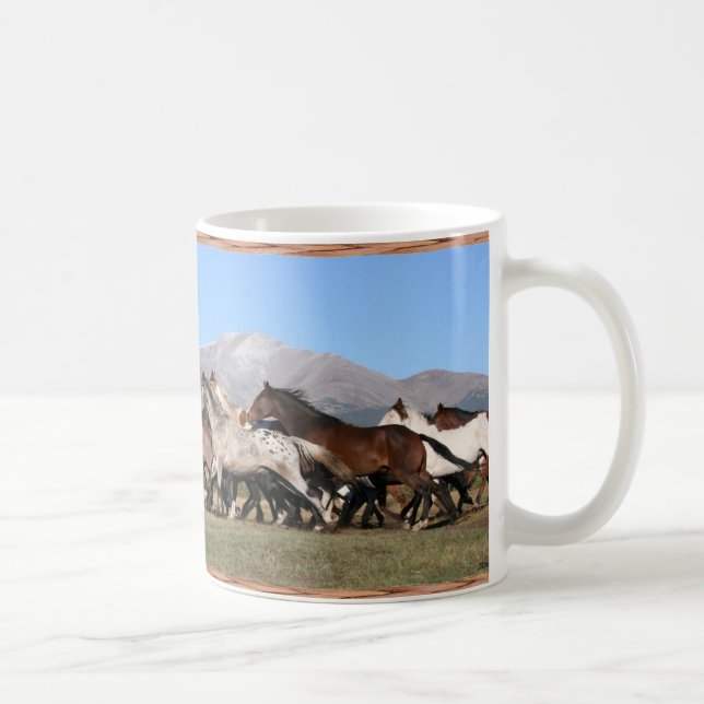 Morgen-Laufpferde Kaffeetasse (Rechts)