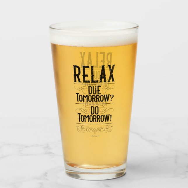 Morgen? Mach morgen! Glas (Vorne (Gefüllt))