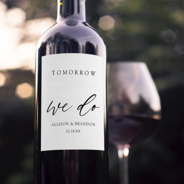 Morgen machen wir ein elegantes Probe-Dinner Weinetikett (Von Creator hochgeladen)