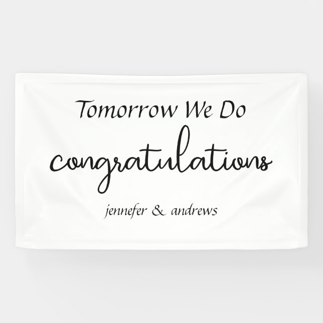 Morgen machen wir" Probe Dinner Banner (Horizontal)