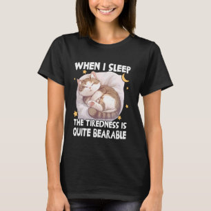 Morgen muffel Katzen T Chonk - lustige Pyjama Katz T-Shirt